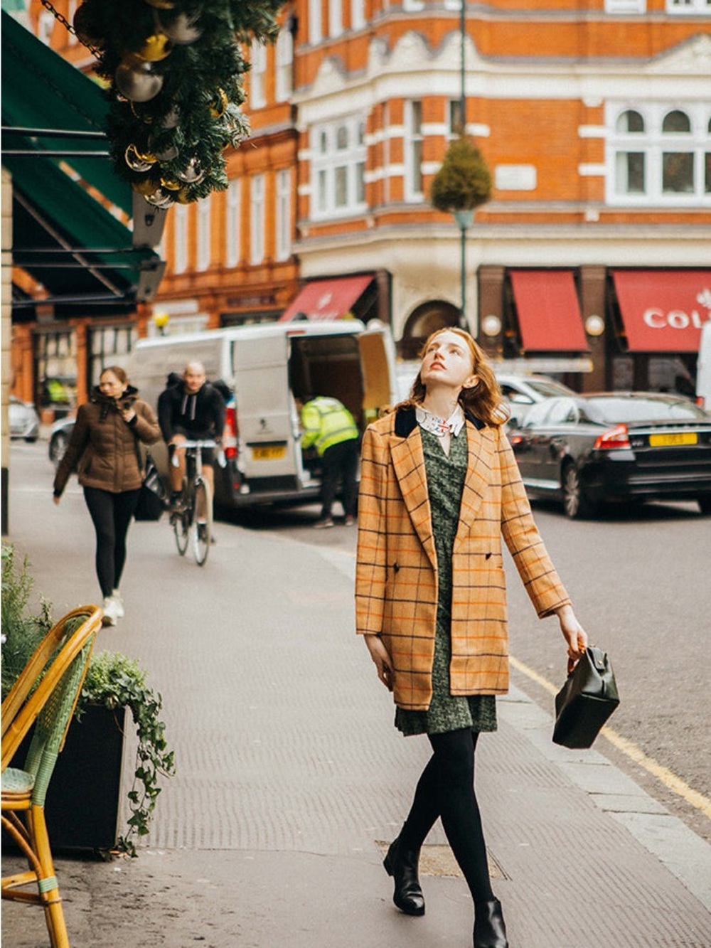Miss Patina Darlington Coat in Camel Check